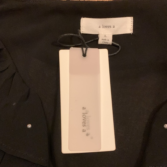 a loves a NWT Embellished Black Long Sleeve Mini Dress - Picture 8 of 16